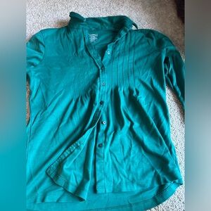 L.L. Bean Turquoise Cotton Shirt